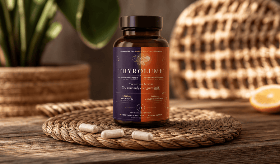 Iodine-free thyroid support supplement for women with persistent hypothyroid symptoms